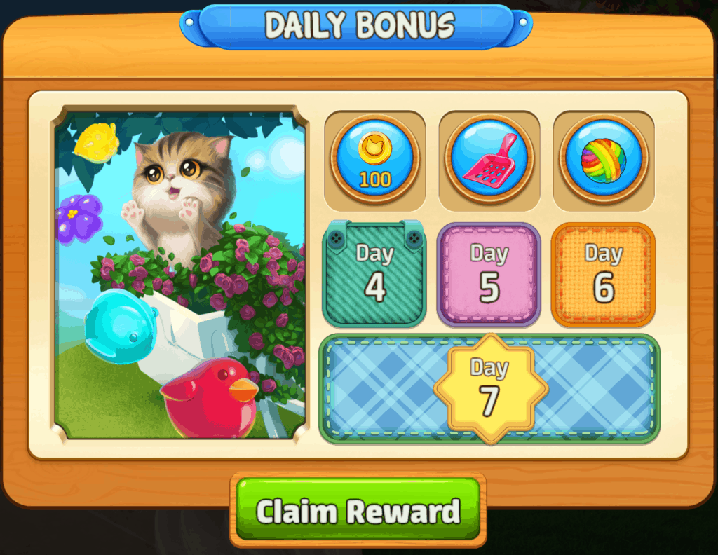 The Meow Match daily event. You get bonuses for seven days.