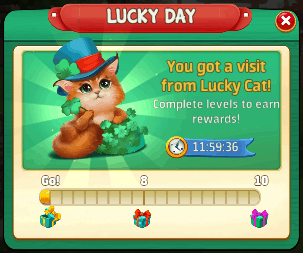 The Meow Match Lucky Day Event. You got a visit from Lucky Cat!