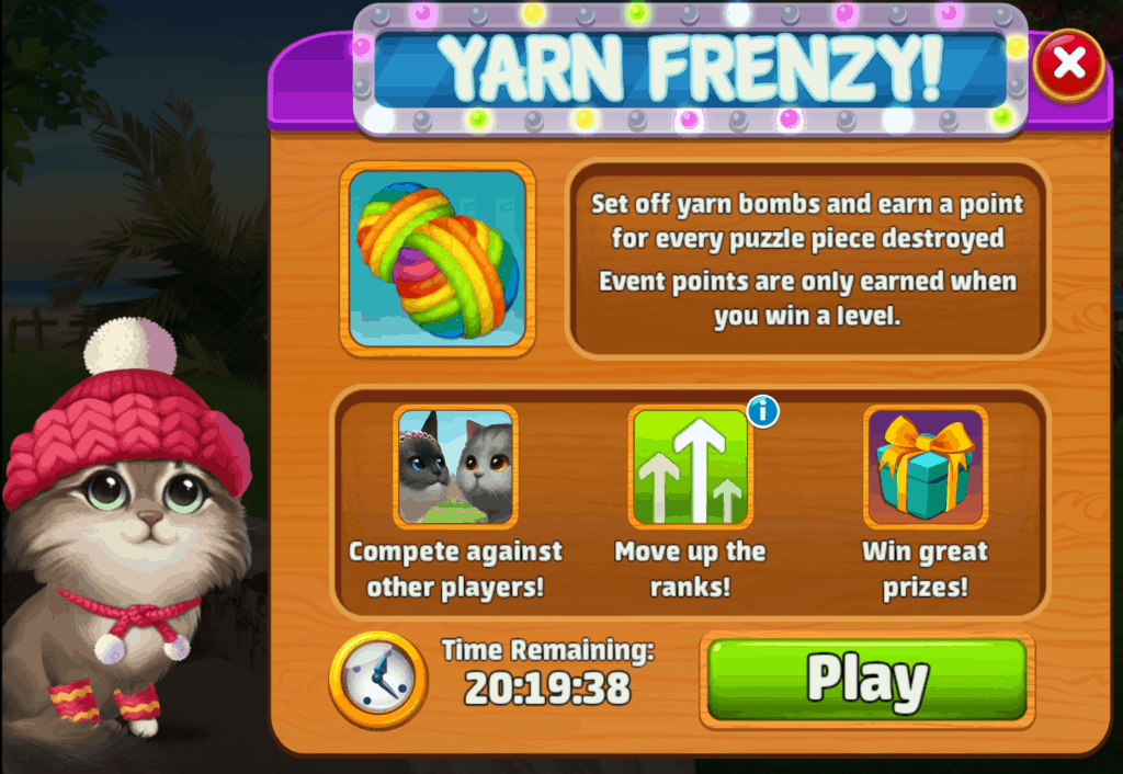The Yarn Frenzy Event in Meow Match.