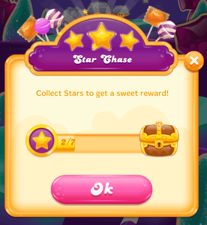 The Candy Crush Jelly Saga Star Chase event. I have 2 out of seven stars needed.