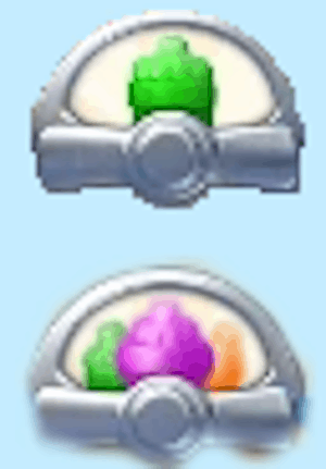 Two pictures of Candy Crush Soda Saga candy cannons.