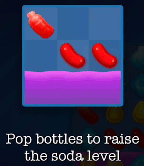 Pop bottles to raise the soda level.