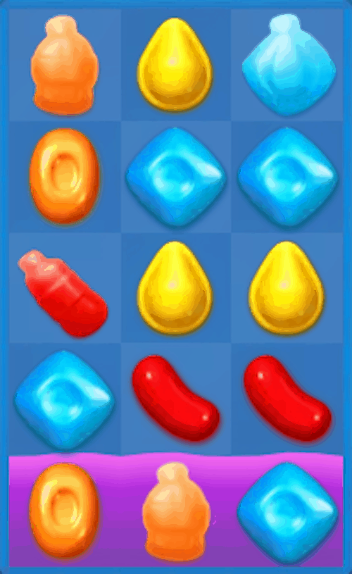 The first Candy Crush Soda Saga level. The level is an extremly easy soda level.