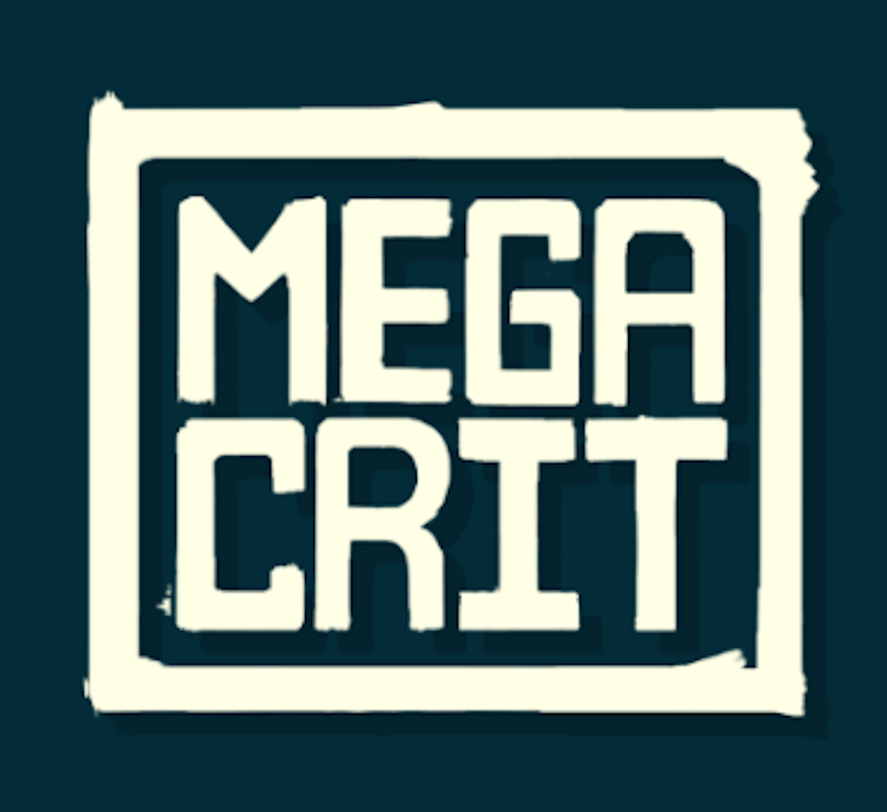 The Mega Crit logo. They are the developer of Slay the Spire.
