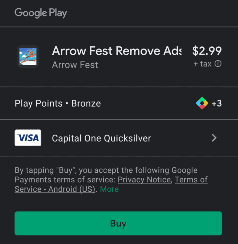 It costs $3 (USD) to remove ads in arrow fest.