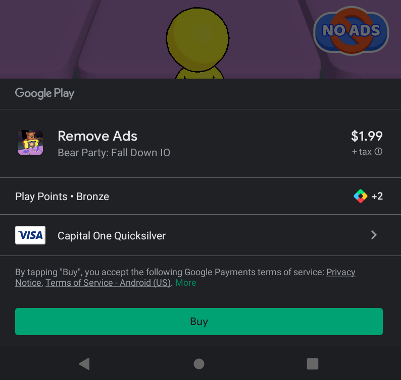 It costs $2 (USD) to remove ads in Bear Party.
