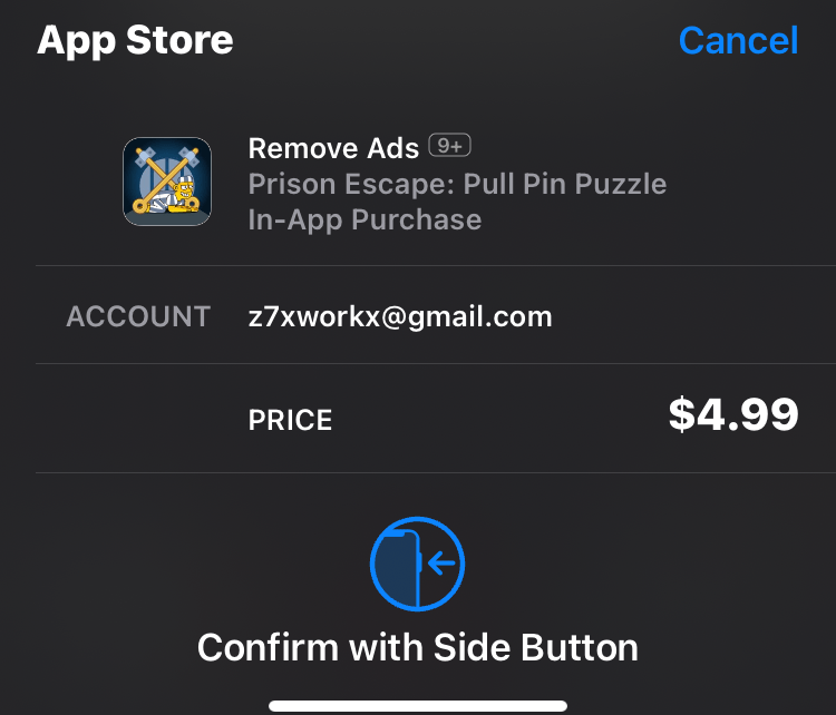It costs $5 (USD) to remove ads in Prison Escape on iOS.