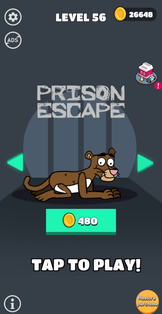 The Prison Escape title screen.