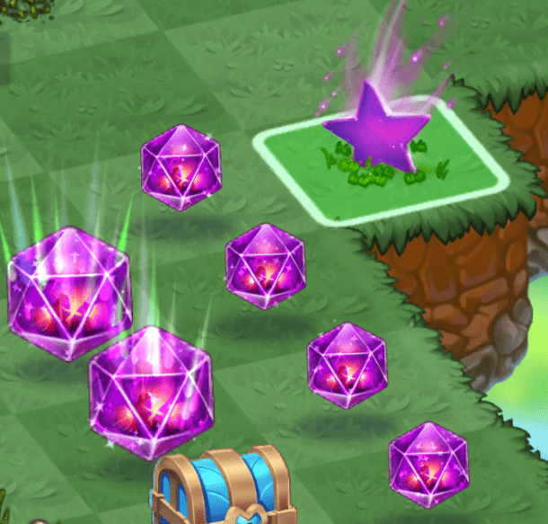 A pile of dragon gems waiting to be merged.
