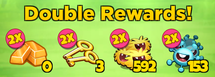 You get double rewards when beating hard levels. A 2X is shown on the end of level rewards.